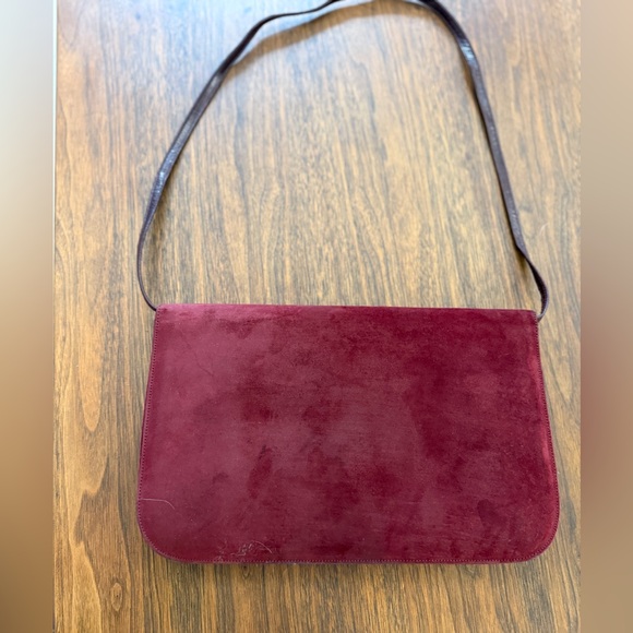 Vintage Charles Bourdan Burgundy Clutch - Picture 9 of 14